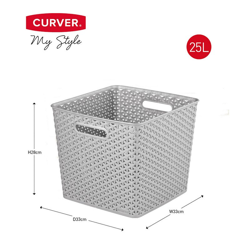 Plastic Storage Box 25 Litres - Grey My Style by Curver
