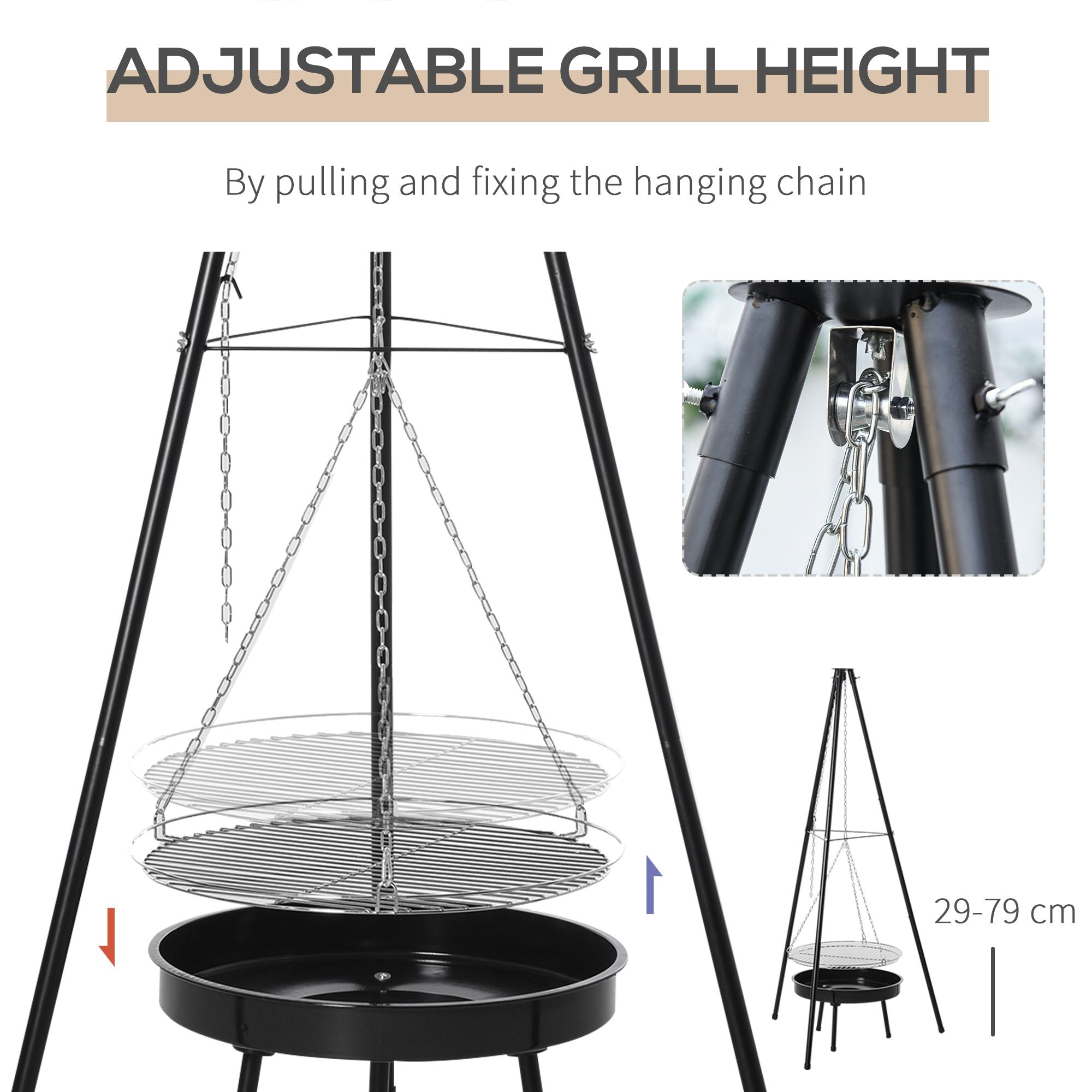 Tripod Charcoal Barbecue Grill