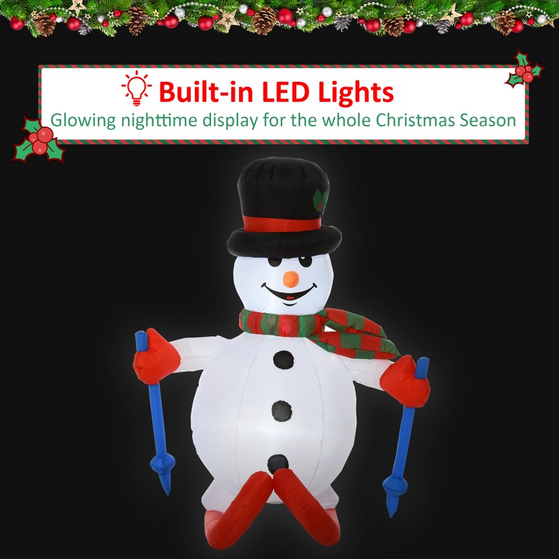 1.7m LED Polyester Snowman Christmas Inflatable