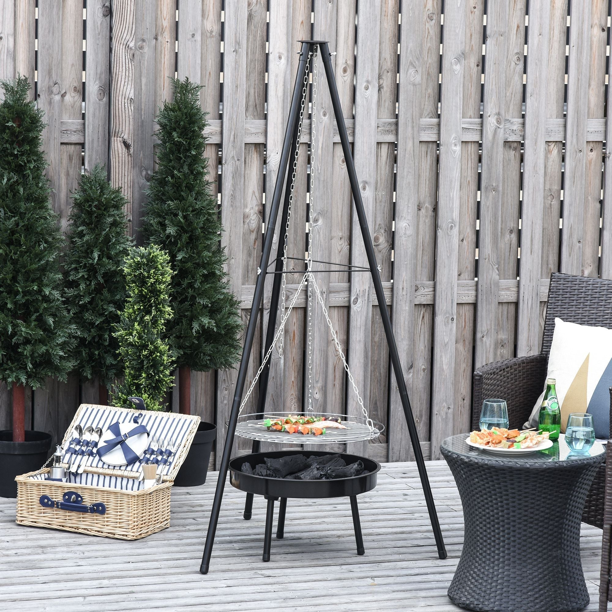 Tripod Charcoal Barbecue Grill