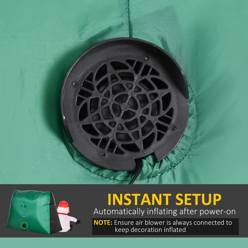 3.5FT Christmas Inflatable Snowman with Deer Outdoor Home Garden Decoration