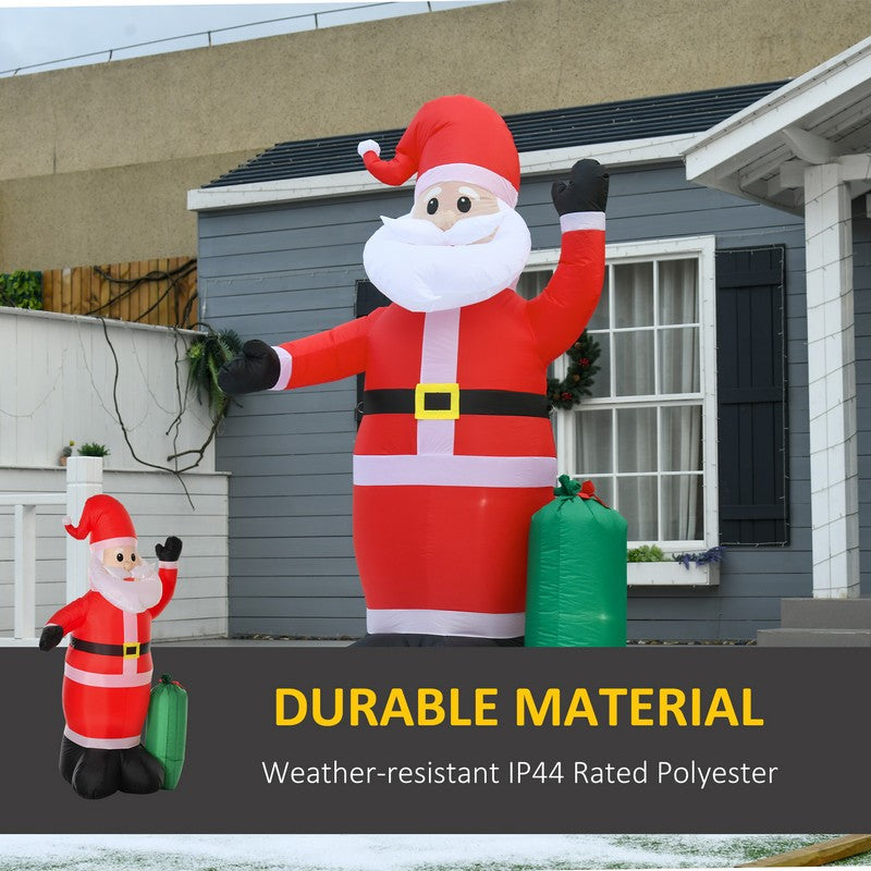 7.5ft Inflatable Christmas Santa Claus with LED Air Blown Xmas Décor Holiday Outdoor Yard Decoration